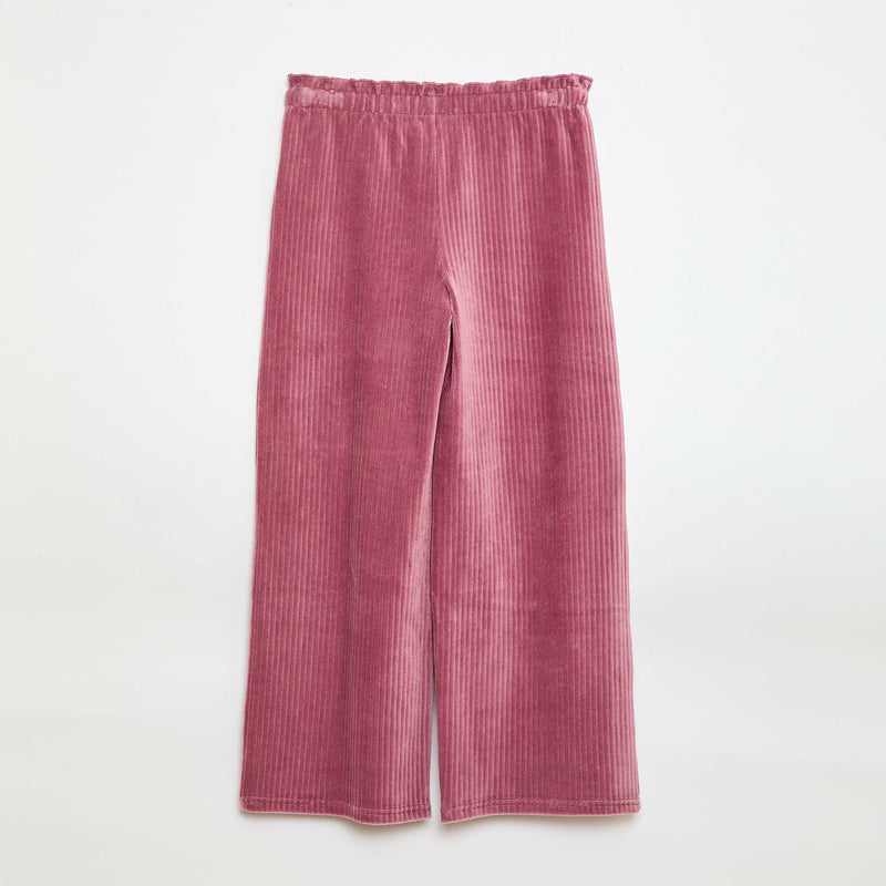 Pantalon legging wide leg en velours côtelé