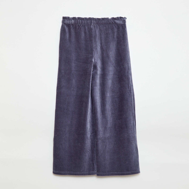 Pantalon legging wide leg en velours côtelé