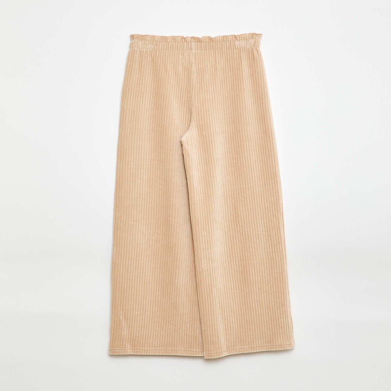 Pantalon legging wide leg en velours côtelé