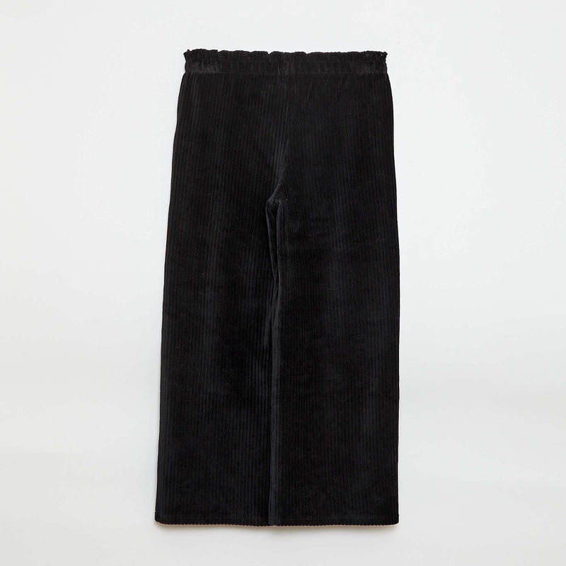 Pantalon legging wide leg en velours côtelé