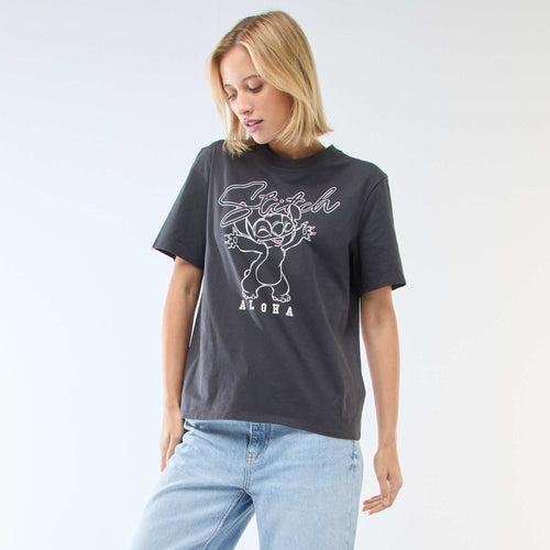 Tee-shirt droite imprimé 'Stitch'