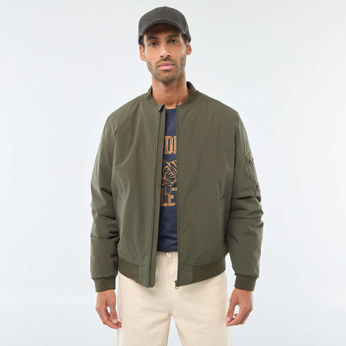 Blouson style aviateur avec poche zippée sur la manche