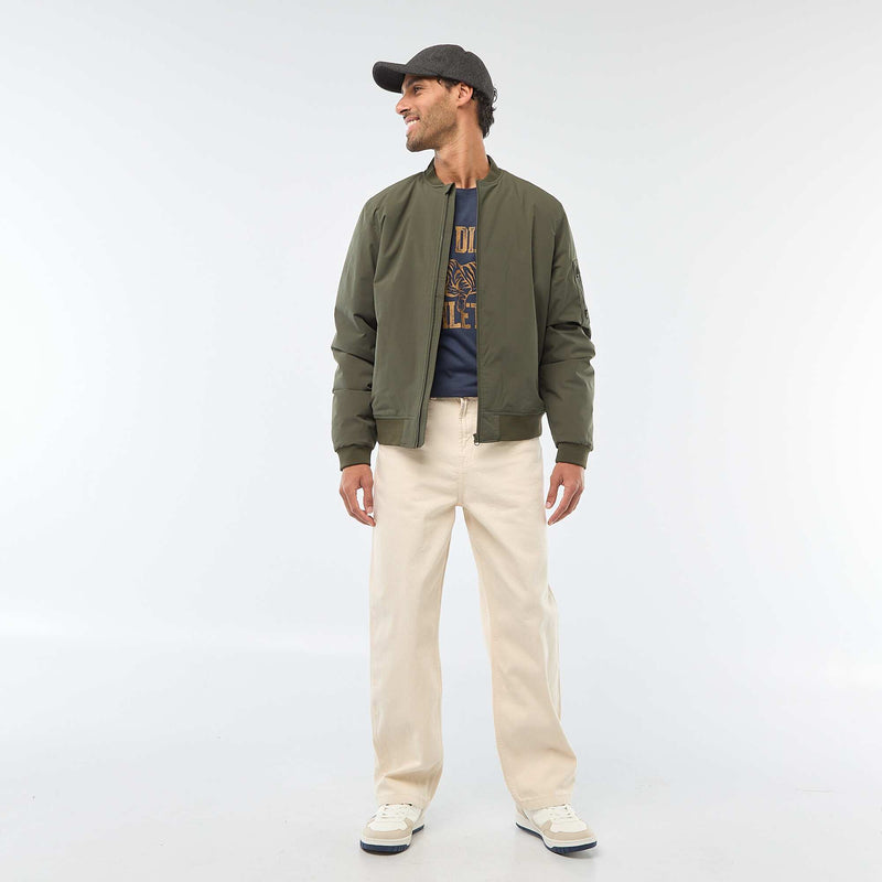 Blouson style aviateur avec poche zippée sur la manche