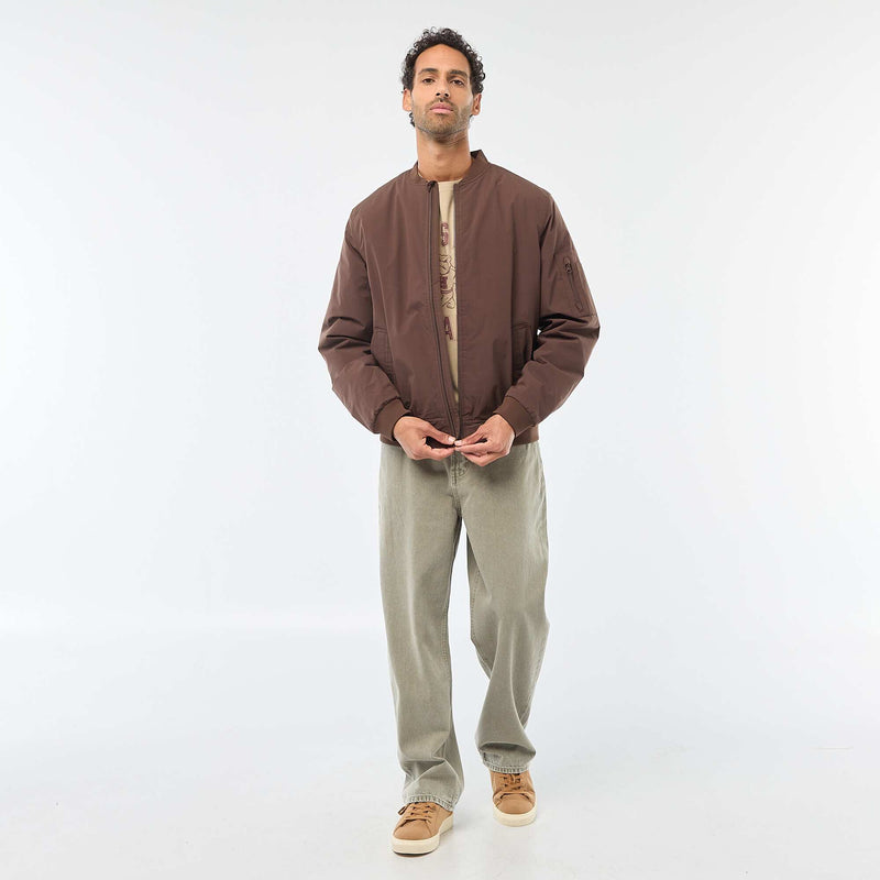 Blouson style aviateur avec poche zippée sur la manche