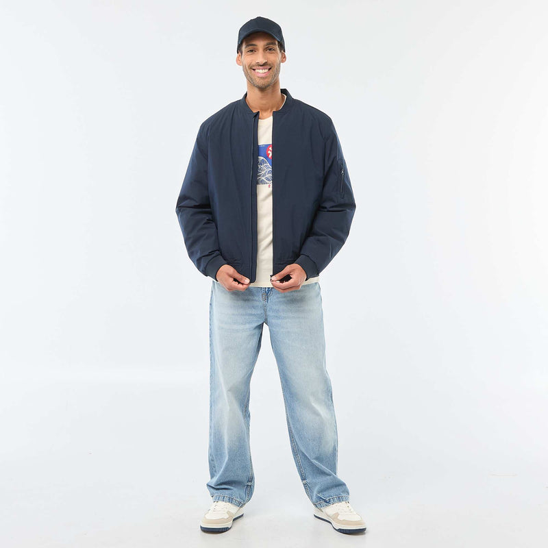 Blouson style aviateur avec poche zippée sur la manche