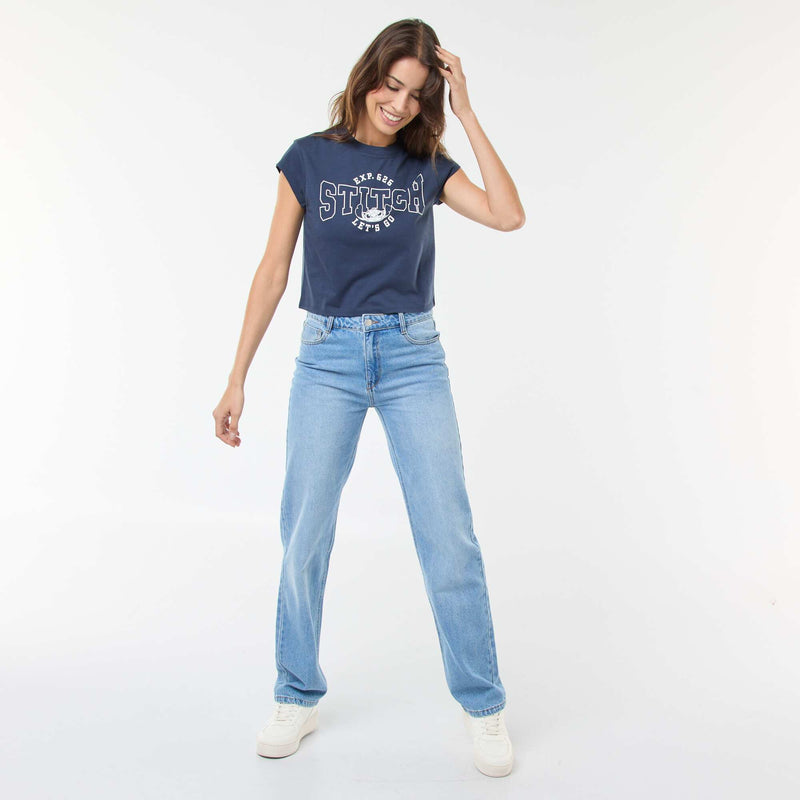 T-shirt imprimé 'Disney' 'Stitch' en coton