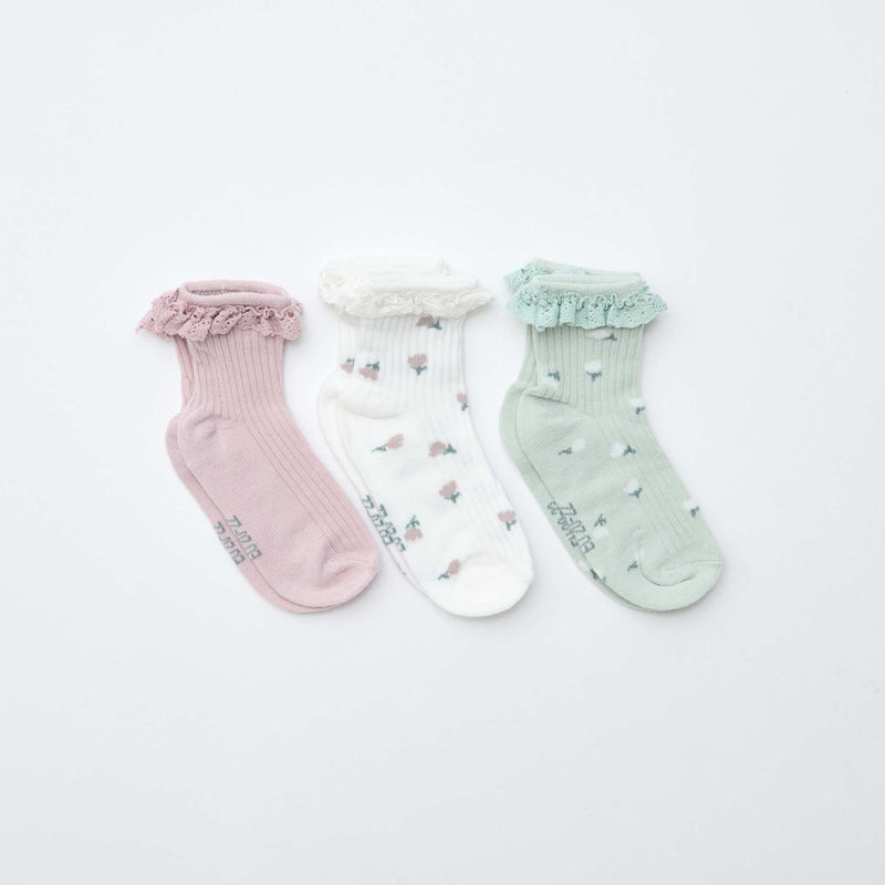 Lot de 3 chaussettes imprimées