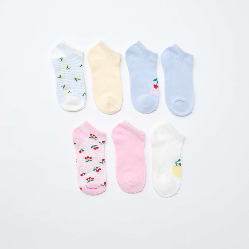 Lot de 7 paires de socquettes invisibles