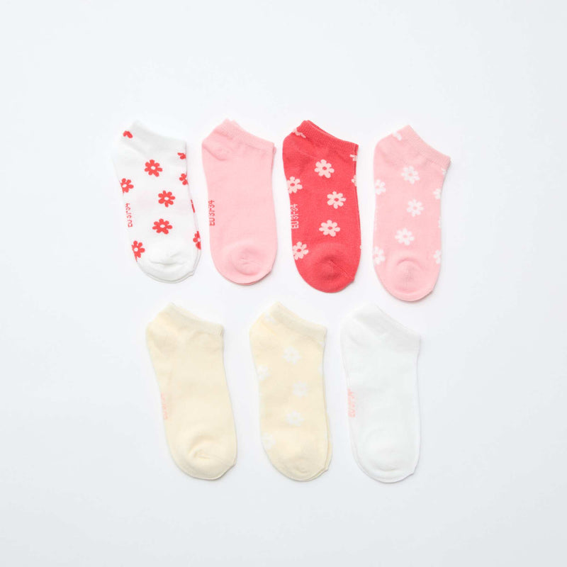 Lot de 7 paires de socquettes invisibles