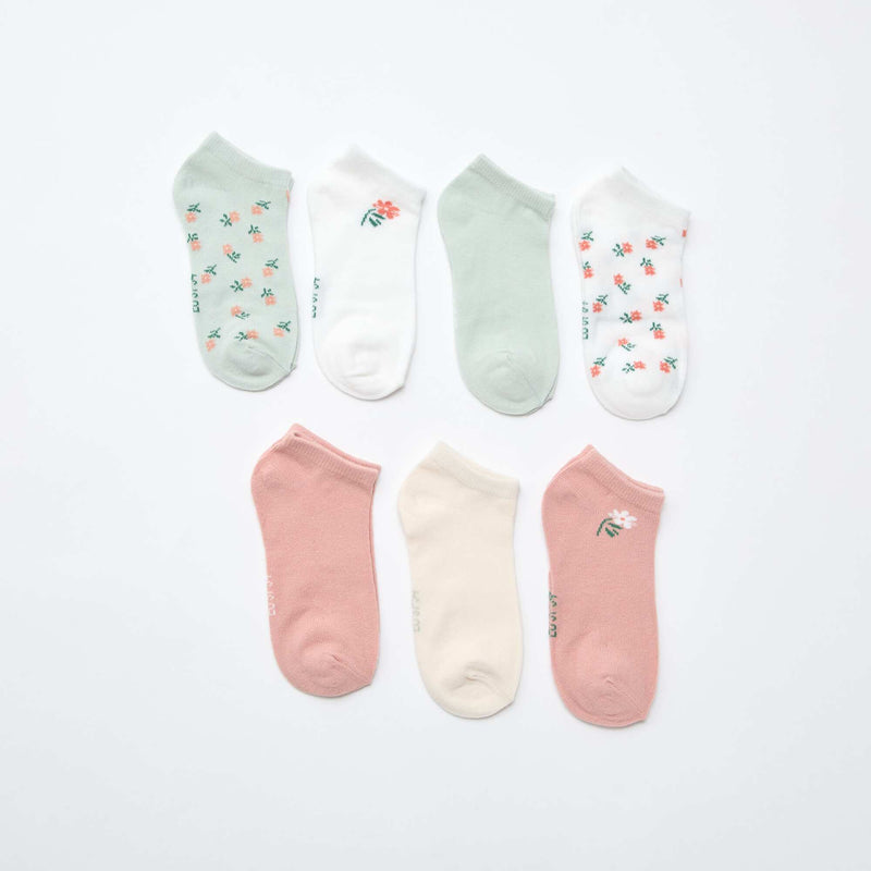 Lot de 7 paires de socquettes invisibles