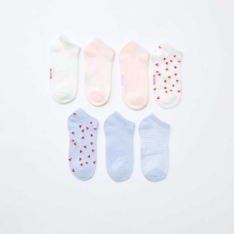 Lot de 7 paires de socquettes invisibles