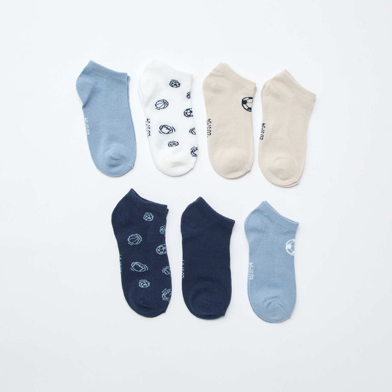 Lot de 7 paires de socquettes invisibles