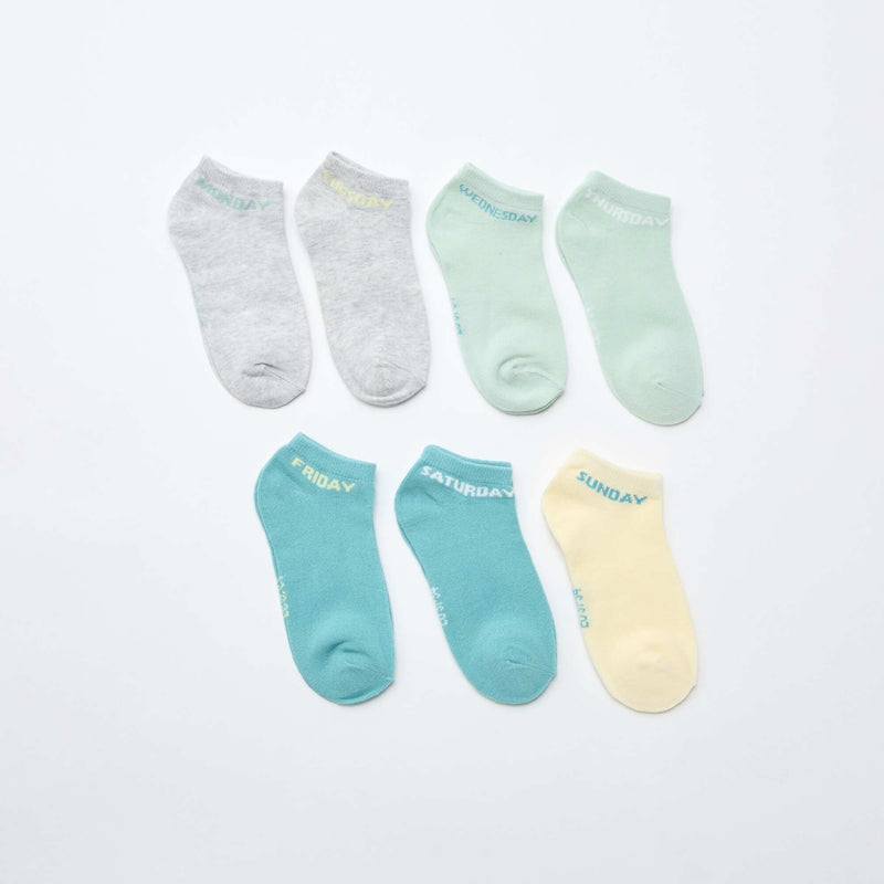 Lot de 7 paires de socquettes invisibles
