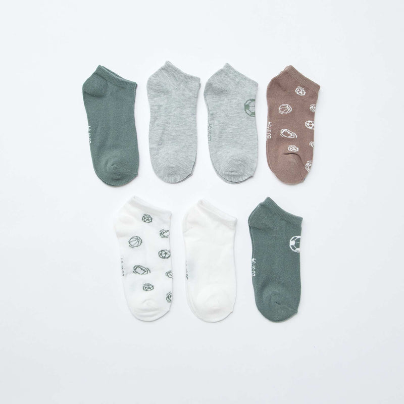 Lot de 7 paires de socquettes invisibles