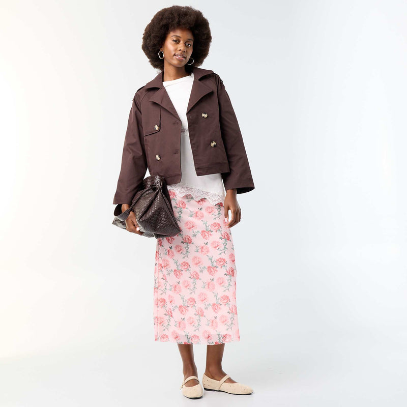 Trench court en coton – Kiabi Maroc