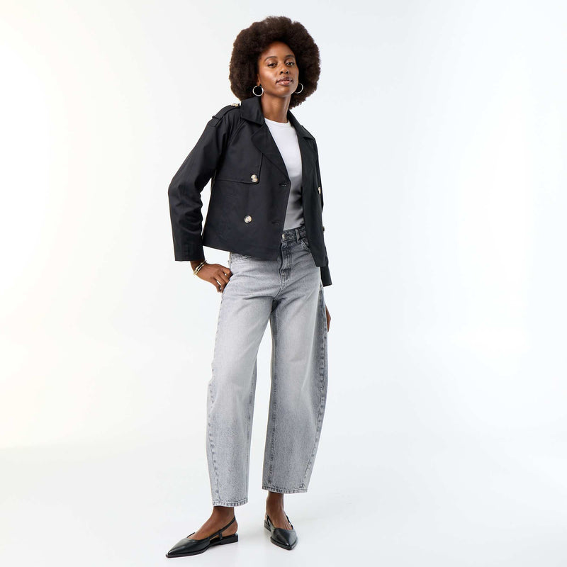 Trench court en coton – Kiabi Maroc