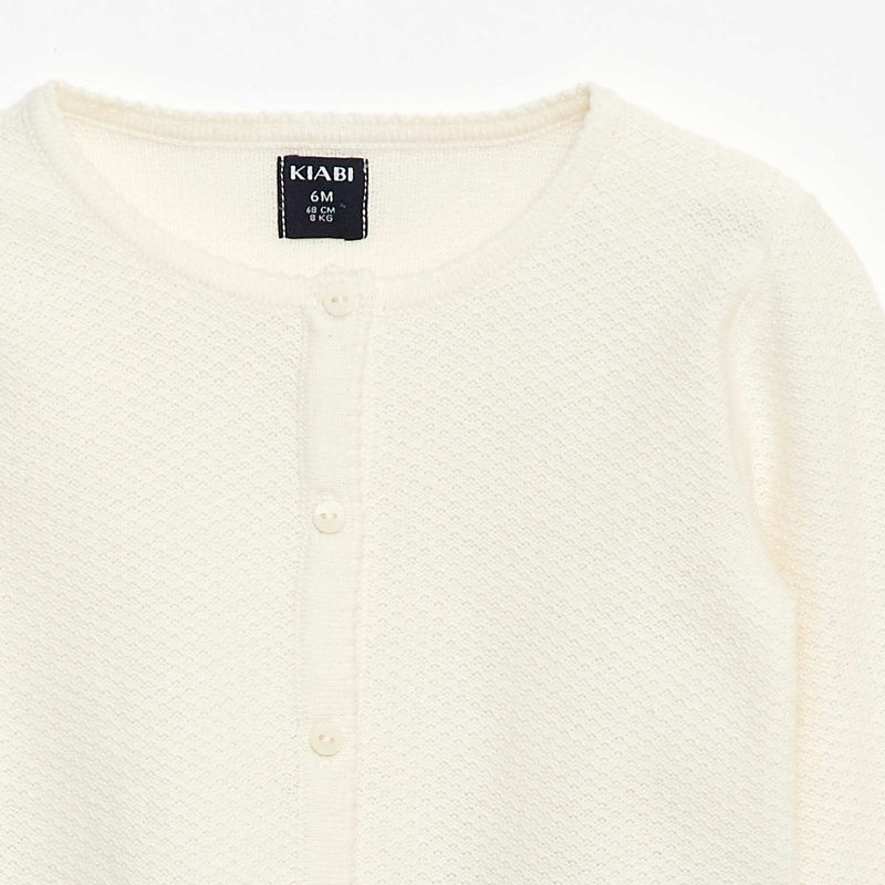 Gilet en maille fine jauge uni