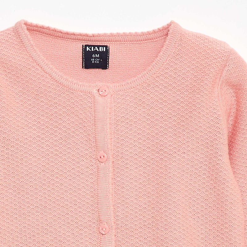 Gilet en maille fine jauge uni