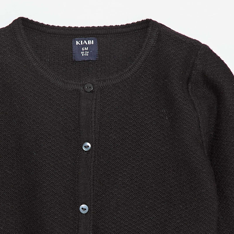 Gilet en maille fine jauge uni