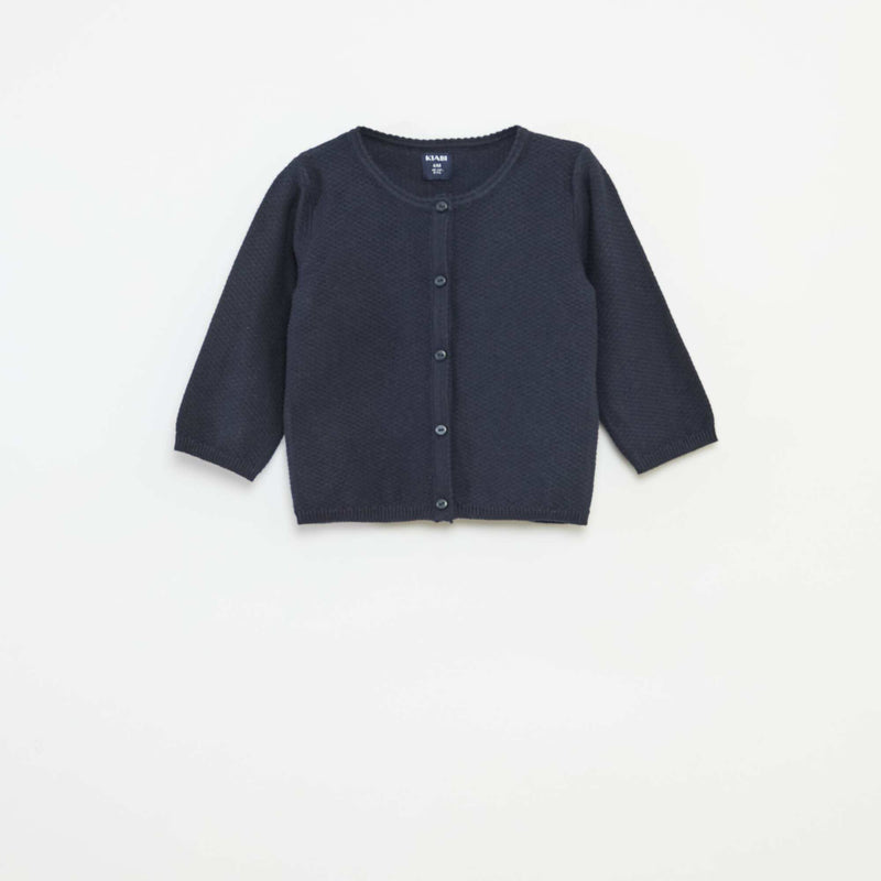 Gilet en maille fine jauge uni