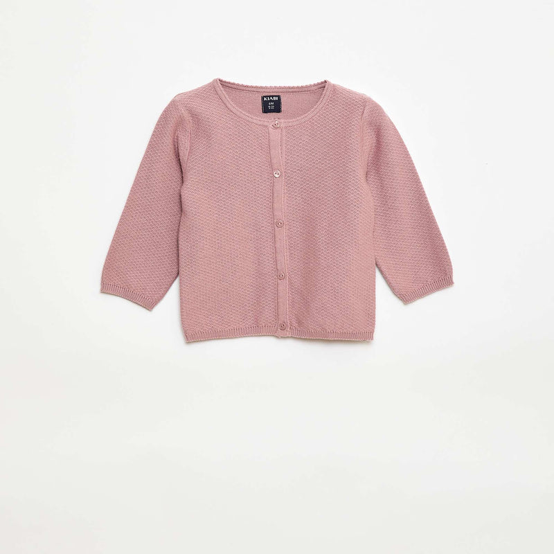 Gilet en maille fine jauge uni