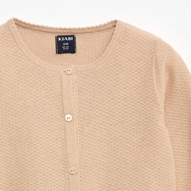 Gilet en maille fine jauge uni