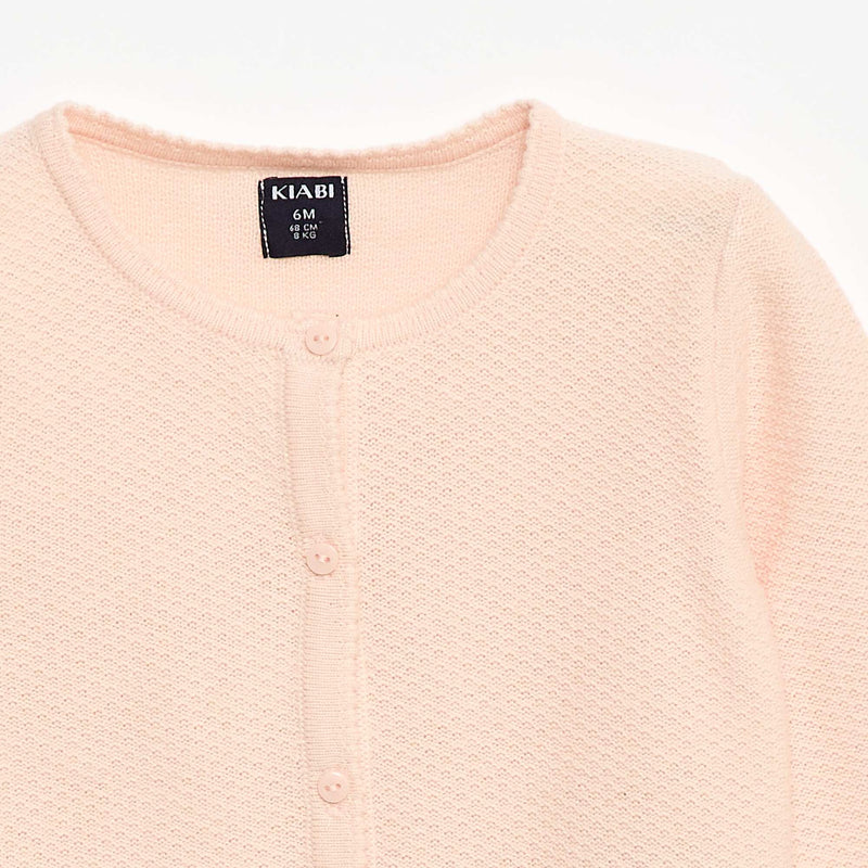 Gilet en maille fine jauge uni
