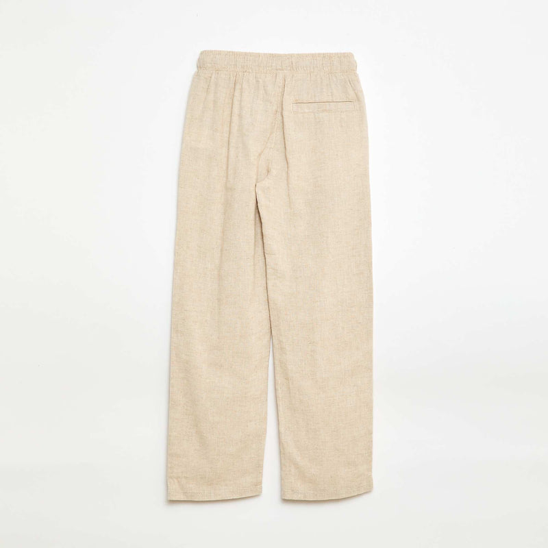 Pantalon en lin mélangé regular fit