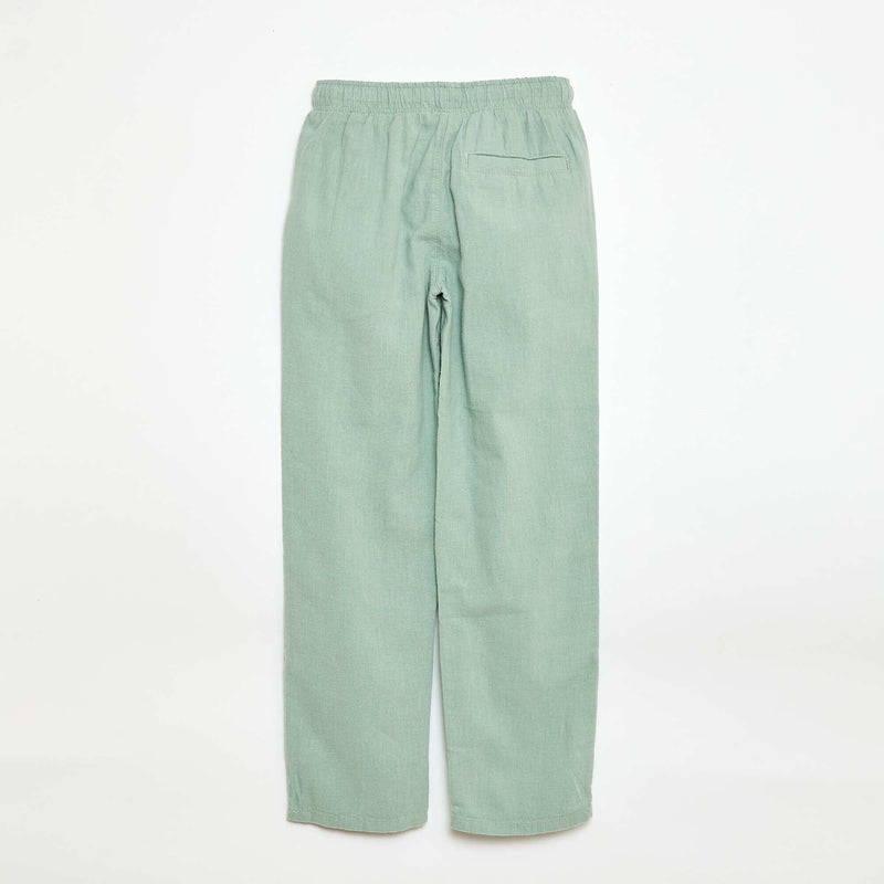 Pantalon en lin mélangé regular fit