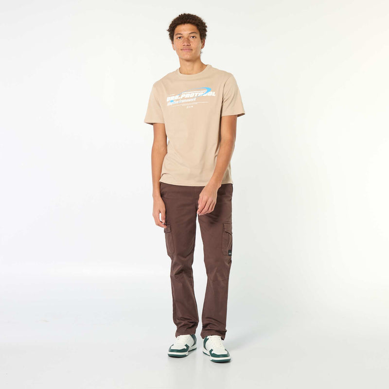 Tee-shirt en coton imprimé à manches courtes