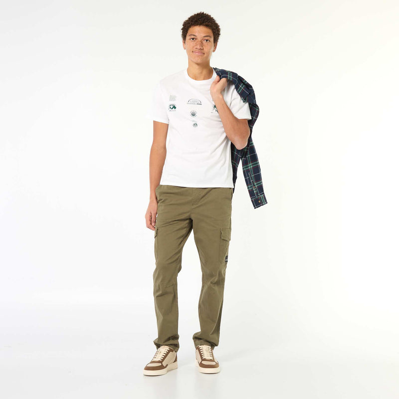Tee-shirt en coton imprimé à manches courtes