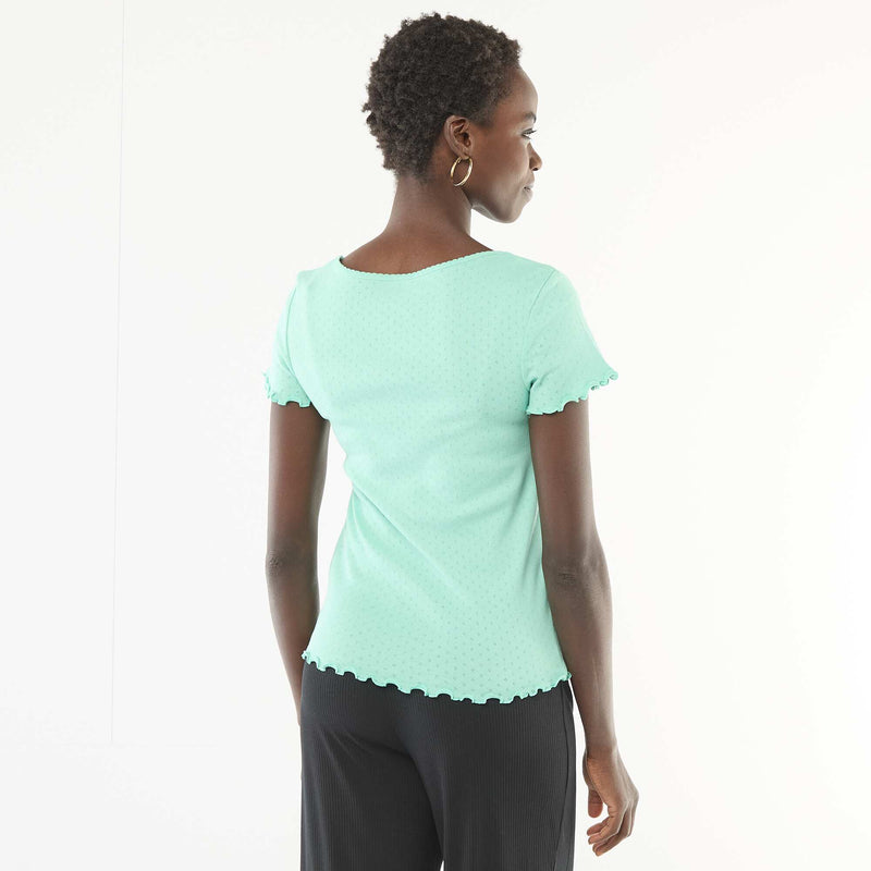 Tee-shirt de pyjama en maille pointelle