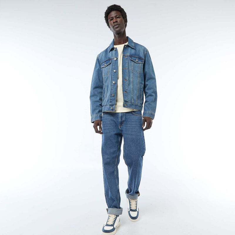 Veste en jean avec poches poitrine