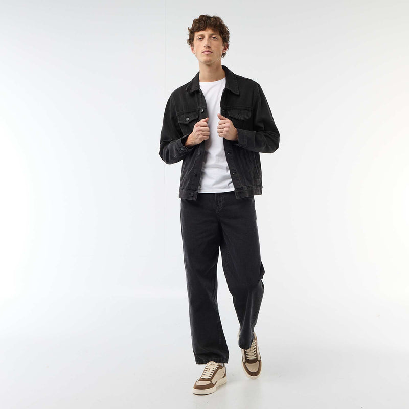 Veste en jean avec poches poitrine