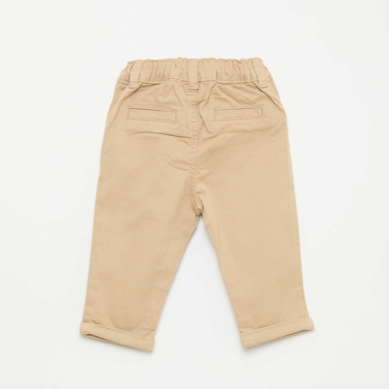 Chino droit en coton stretch