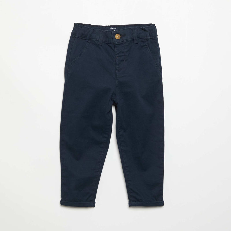 Chino droit en coton stretch