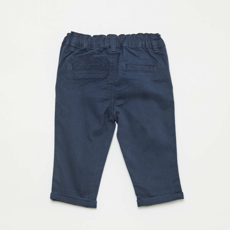 Chino droit en coton stretch
