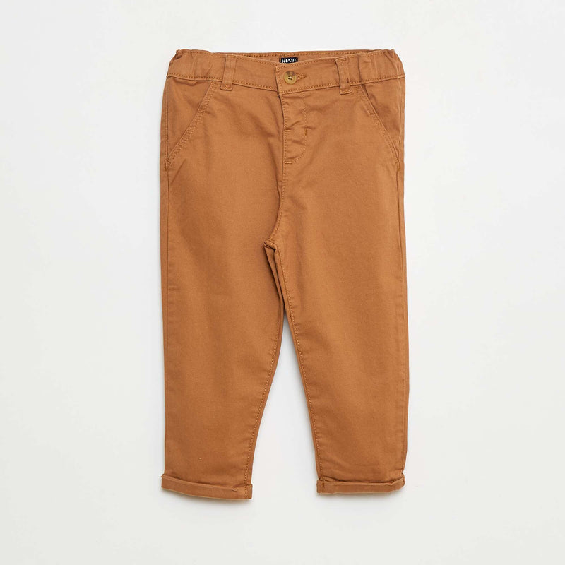 Chino droit en coton stretch