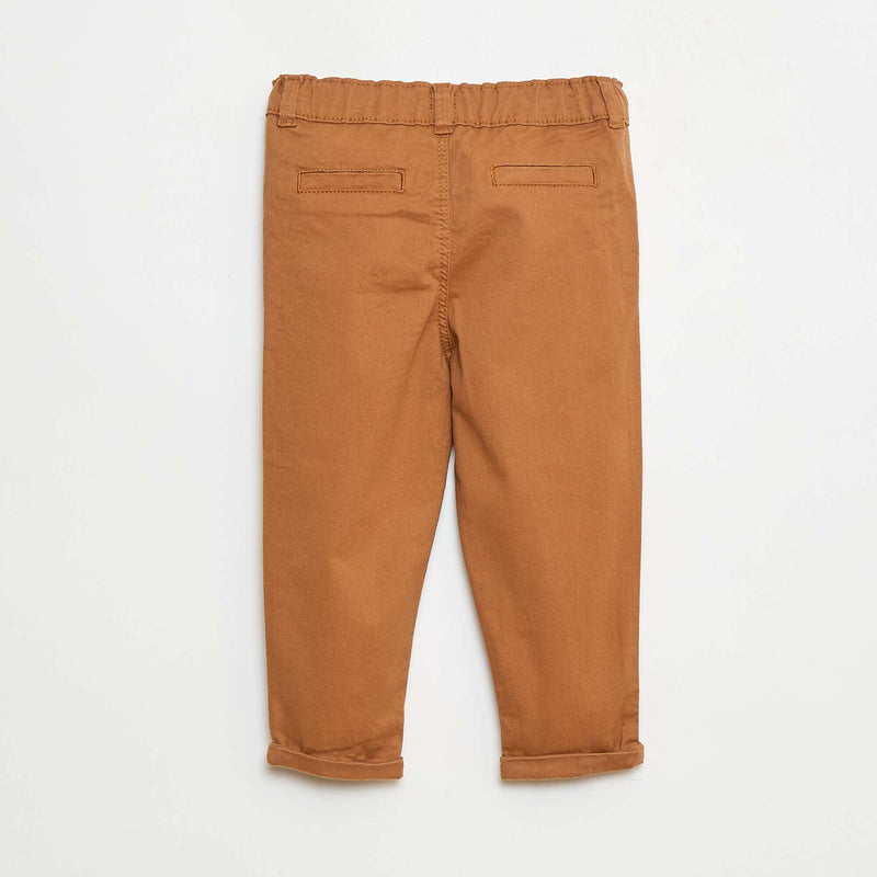 Chino droit en coton stretch