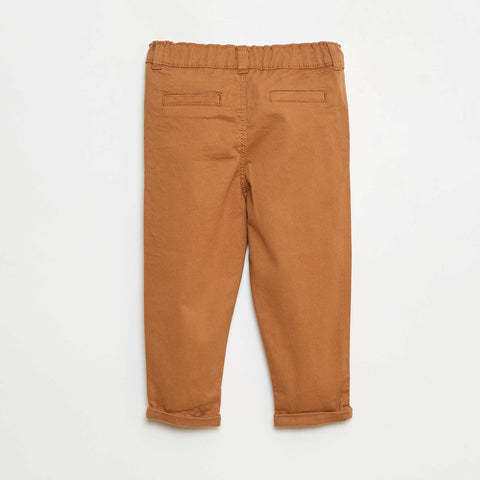 Chino droit en coton stretch