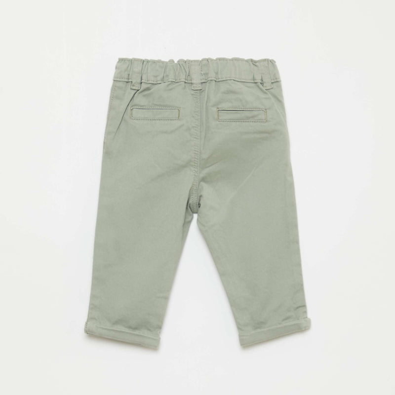 Chino droit en coton stretch
