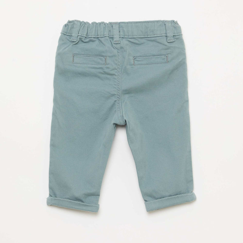 Chino droit en coton stretch