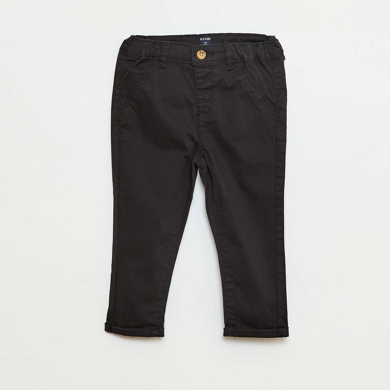 Chino droit en coton stretch