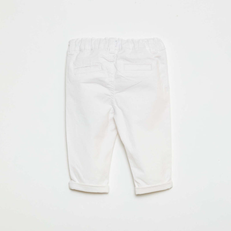 Chino droit en coton stretch