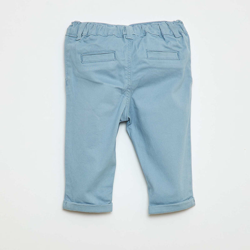Chino droit en coton stretch