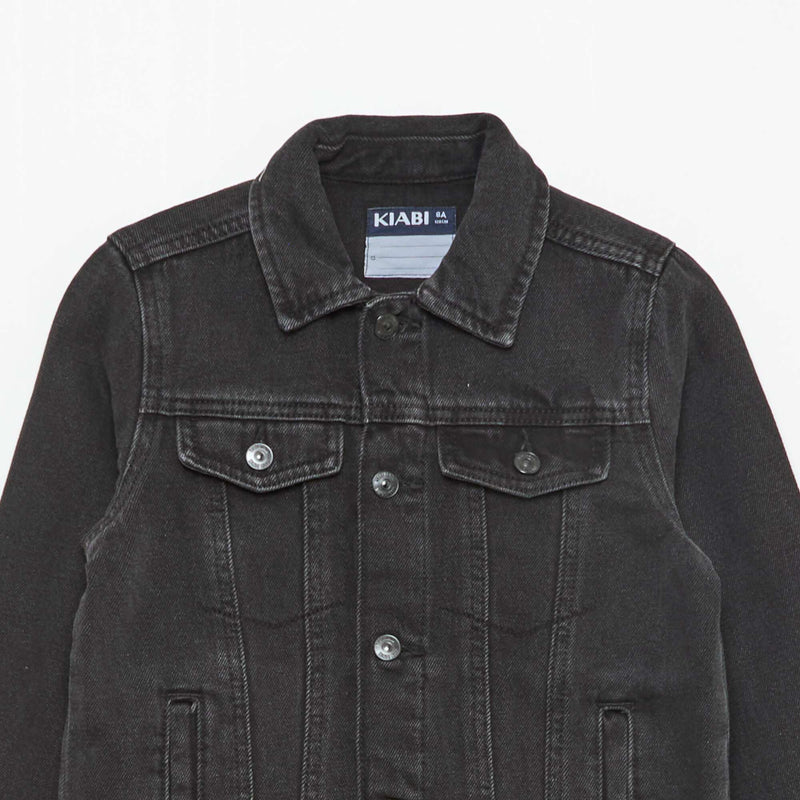 Veste en denim avec ouverture boutonnée