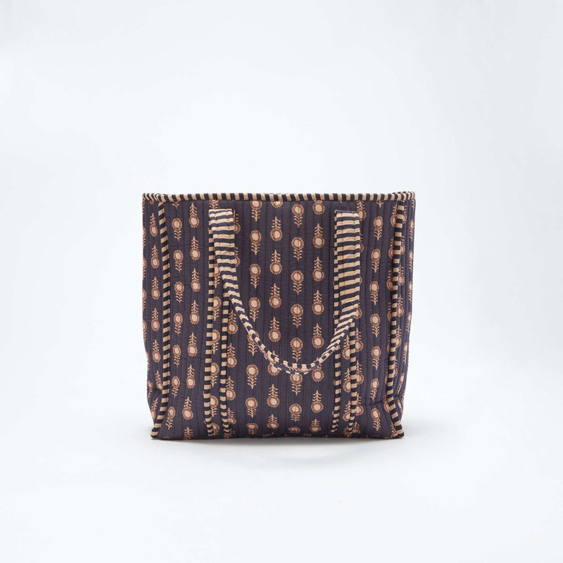 Sac cabas matelassé motif indienne