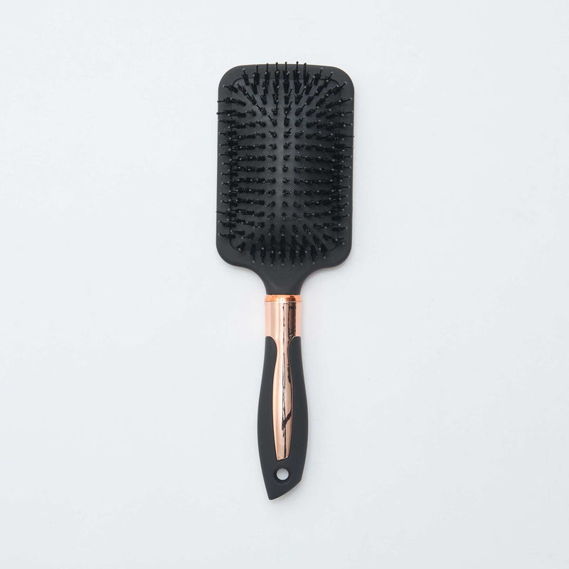 Brosse à cheveux carrée avec manche irisé