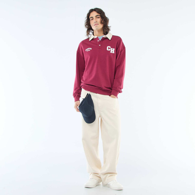 Polo style rugby manches longues