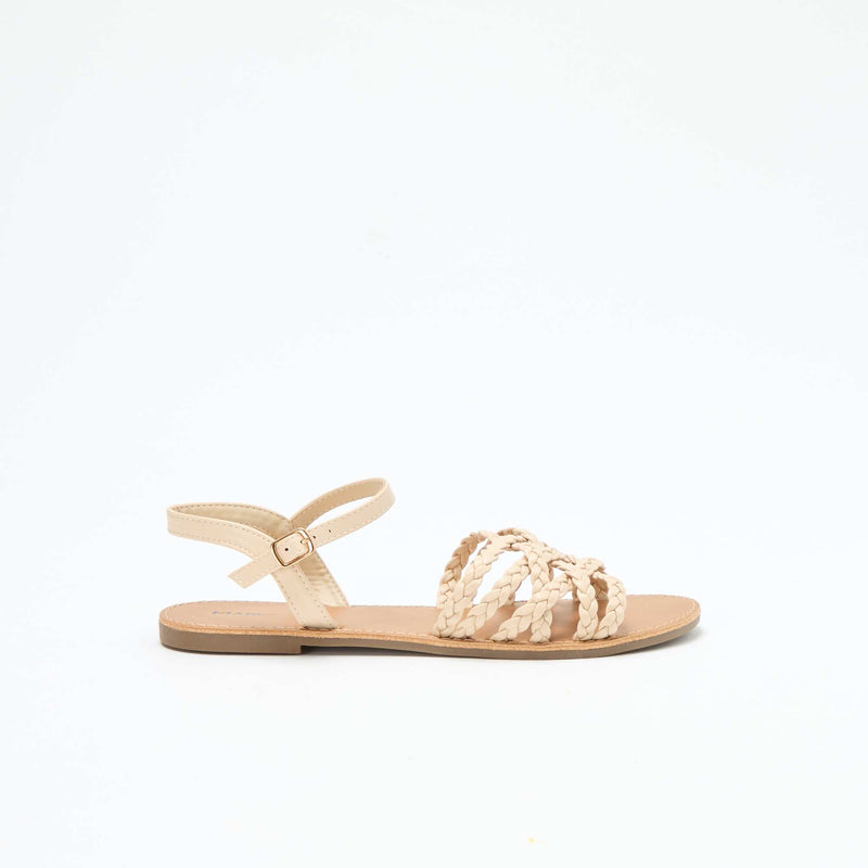 Sandales multi brides tressées